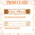 Happy Thanksgiving Turkey Table Runner Oxford 70.86x13.77in Pumpkin Maple by Deal US