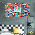 Maitys World Flags Banner Country Flags Backdrop with Brass Grommets by Deal US