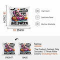 Nogrit Halloween Pumpkin Skeleton Pillow Covers 18x18 Orange 2 Pack by Deal US