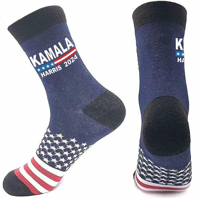 Kamala Harris 2024 For President Socks Blue - One Size by Deal US