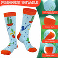 Suhine Women's Christmas Cactus Crew Socks Holiday Gifts 4 Pairs - One Size by Deal US
