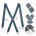 KIYFXA Heavy Duty Suspenders with Clips for Men and Women Gifts for Dad by Deal US