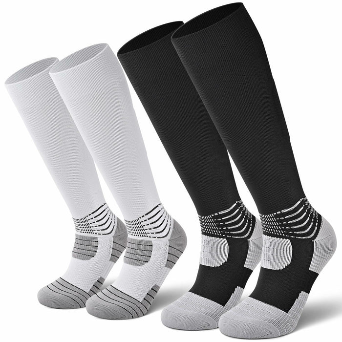 IRAMY Compressive Soccer Socks Youth Ankle Support Coolmax Wicking 2 Pack - M by Deal US