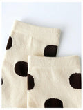 Verdusa Women's Polka Dot Crew Ankle Socks Multicolor 5 Pairs Size 36-39 by Deal US
