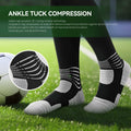 IRAMY Compressive Soccer Socks Youth Ankle Support Coolmax Wicking 2 Pack - M by Deal US