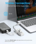 ORICO USB C Hub 3-Port USB 3.1 to USB 3.0 Adapter White 0.5ft Cable by Deal US