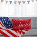 Freedom Patriotic 4th of July USA Stripes Pillow Cover 20x12 by Deal US