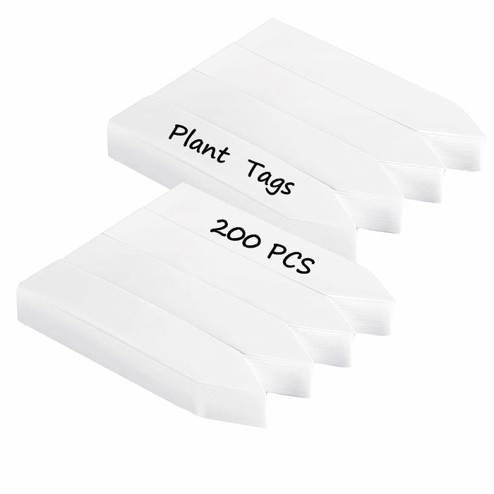 meumtuu 200 PCS White Plastic Plant Labels Garden Markers PVC PVCPL-200W by Deal US