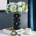 Ceramic Flower Vase 9-Inch Black Modern Farmhouse Decor Small by Deal US