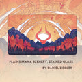 Paramint Plains Mana Scenery Stained Glass Stitched MTG Playmat TCG Mat by Deal US
