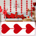60Pcs Hanging Hearts Red Garland Valentines Day Decoration String by Deal US