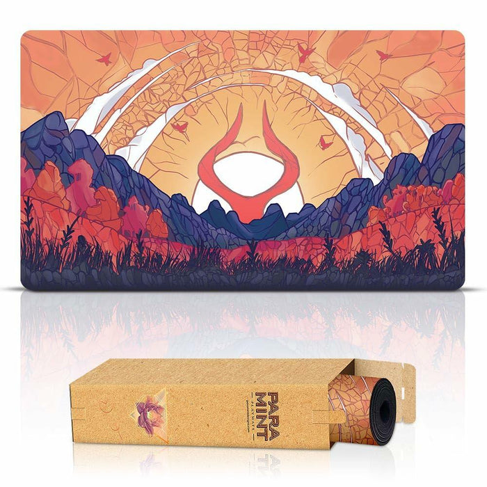 Paramint Plains Mana Scenery Stained Glass Stitched MTG Playmat TCG Mat by Deal US