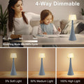 Modern Table Lamp Cordless 4-Way Dimming Touch 4000mAh Battery Mint Green by Deal US