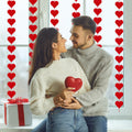 60Pcs Hanging Hearts Red Garland Valentines Day Decoration String by Deal US