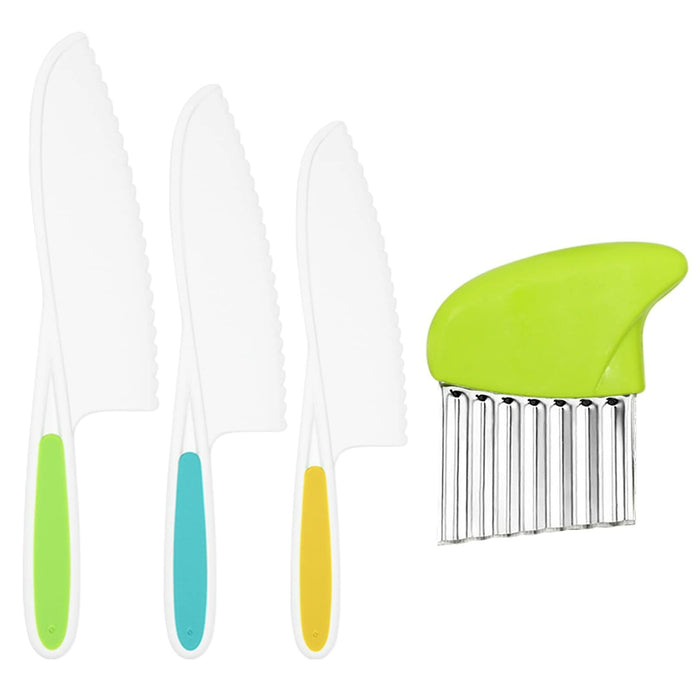 Suhctuptx Kids Nylon Kitchen Knife Set Toddler Safe Cooking Tools 4 Pcs by Deal US