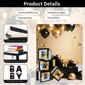Onteftshop Baby Boxes Letters Party Decorations Clear Black 4 Count by Deal US