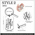 Roowest 12 Pcs Thank You Keychain Gifts Bulk Inspirational Square Round by Deal US