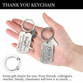 Roowest 12 Pcs Thank You Keychain Gifts Bulk Inspirational Square Round by Deal US