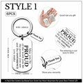 Roowest 12 Pcs Thank You Keychain Gifts Bulk Inspirational Square Round by Deal US