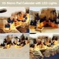 Time Piece 2025 Desk Calendar 3D Carving LED Light Castle Desktop by Deal US