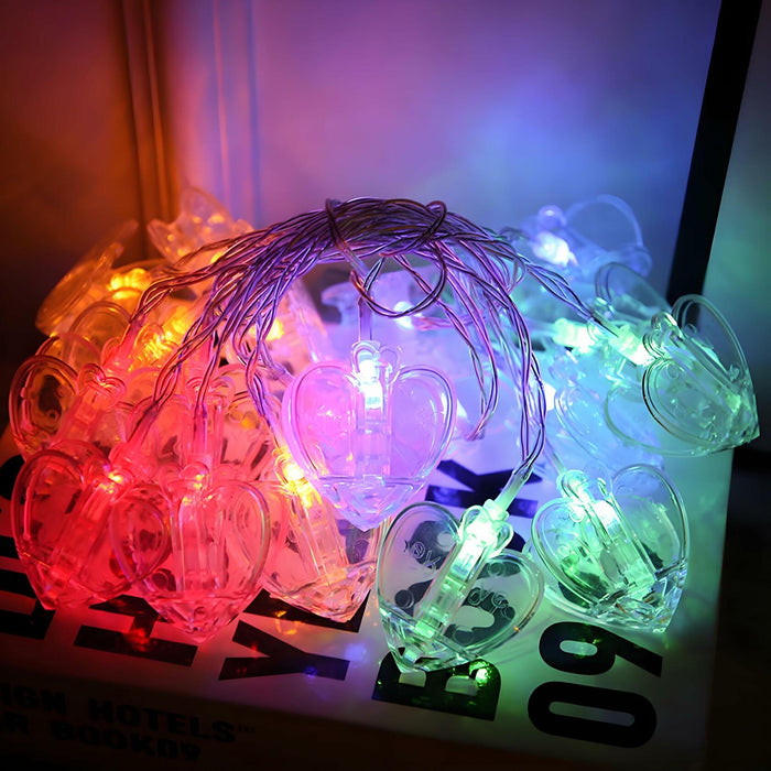 Heart Photo Clips String Light 10Ft Battery Fairy Lights Colorful Decor by Deal US