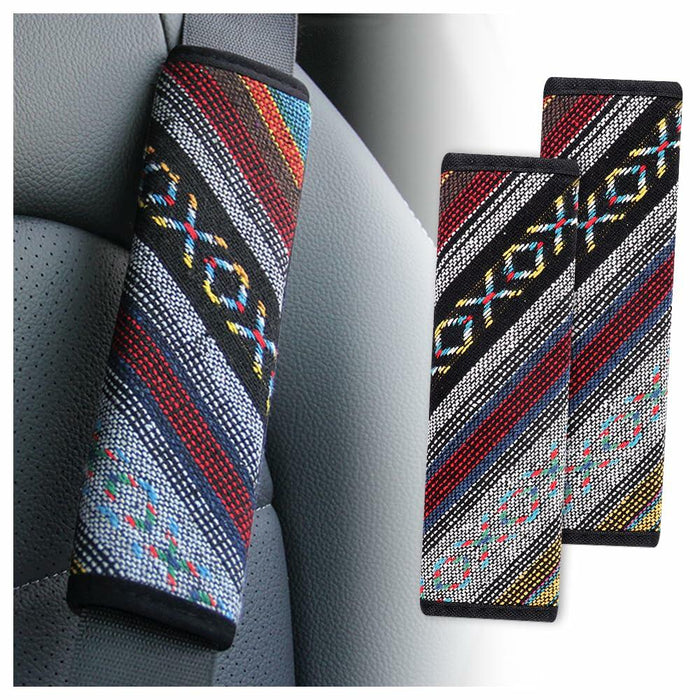 IHOTDER 2PCS Seat Belt Cover Pad Boho Universal Car Accessories Seatbelt Cover-D by Deal US