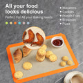 Colorful Silicone Baking Mat Non Stick Food Safe Reusable 3 Pk Orange Blue Green by Deal US