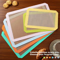 Colorful Silicone Baking Mat Non Stick Food Safe Reusable 3 Pk Orange Blue Green by Deal US