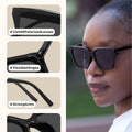 miyya Cat Eye Polarized Sunglasses Women UV Protection Black by Deal US
