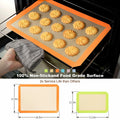 Colorful Silicone Baking Mat Non Stick Food Safe Reusable 3 Pk Orange Blue Green by Deal US