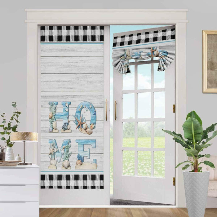 BEMIGO Door Curtains Fall Wreath Privacy Tie Up Shades 26x70 inch by Deal US