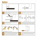 Haliwu 6 Pack Brushed Satin Nickel Cabinet Handles 3-3/4 Inch Hole Center by Deal US