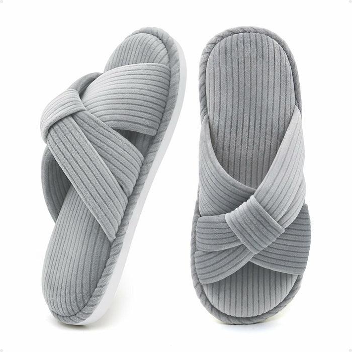 Gecgucy Women's Open Toe Crossband House Slippers Size 8-9 by Deal US