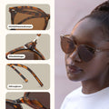 livho Polarized Retro Round Sunglasses Women Dark Tortoise/Brown Size Medium by Deal US