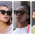 miyya Cat Eye Polarized Sunglasses Women UV Protection Black by Deal US