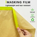 Hubaow Tape and Drape Masking Paper 18x50ft Pre-Taped Adhesive White 1 Pack by Deal US