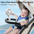 Lerat Portable Stroller Fan Flexible Tripod 3 Speeds Rechargeable White by Deal US
