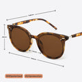 livho Polarized Retro Round Sunglasses Women Oversized Black by Deal US