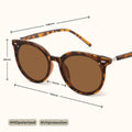 livho Polarized Retro Round Sunglasses Women Dark Tortoise/Brown Size Medium by Deal US