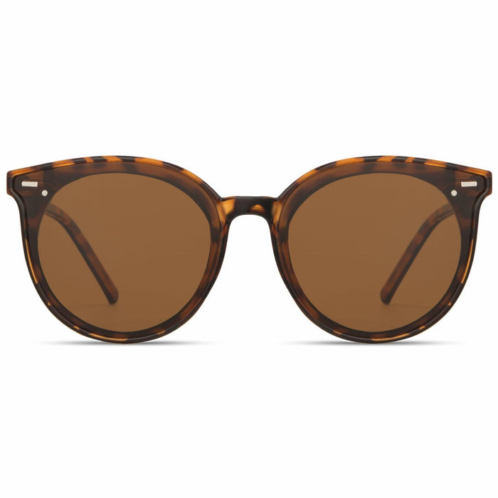 livho Polarized Retro Round Sunglasses Women Dark Tortoise/Brown Size Medium by Deal US