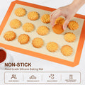 Colorful Silicone Baking Mat Non Stick Food Safe Reusable 3 Pk Orange Blue Green by Deal US