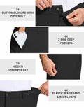 SERAMY Mens Golf Dress Pants Slim Fit Stretch Quick Dry Light Khaki Size 35 by Deal US