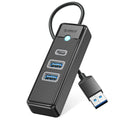 ORICO USB C Hub 3 Ports USB 3.1 to USB 3.0 Adapter Pink with 0.5ft Cable by Deal US