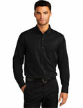 Wangyue Black Long Sleeve Casual Button-Down Shirt with Pockets Size 3XL by Deal US