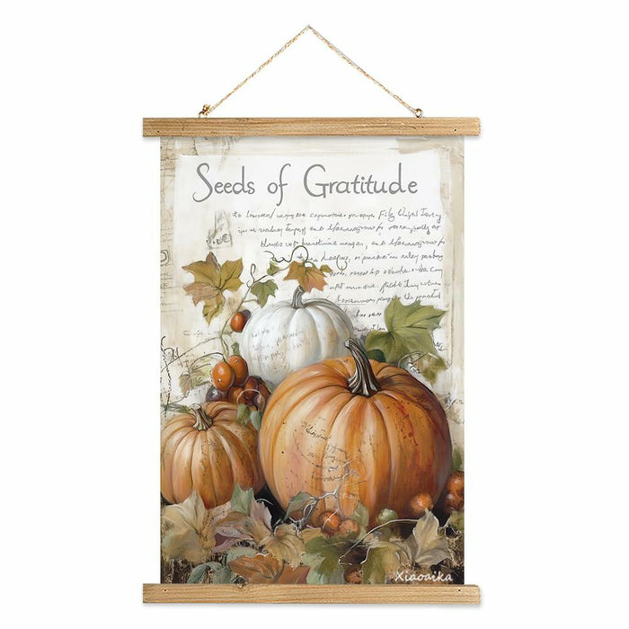 XIAOAIKA Vintage Pumpkin Thanksgiving Poster Wall Art Rustic 16x23 by Deal US
