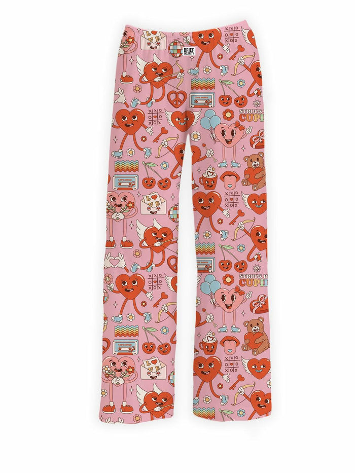 BRIEF INSANITY Women's Groovy Valentine Lounge Pajama Pants Size L by Deal US