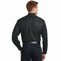 Wangyue Black Long Sleeve Casual Button-Down Shirt with Pockets Size 3XL by Deal US
