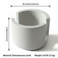 Coengwui Diatomite Sponge Holder Kitchen Sink Caddy Grey 2.56in Quick Dry by Deal US