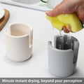 Coengwui Diatomite Sponge Holder Kitchen Sink Caddy Grey 2.56in Quick Dry by Deal US