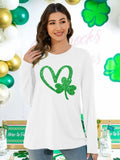 St Patrick's Day Women's Oversized Lucky Shamrock Long Sleeve T-Shirt Size M by Deal US